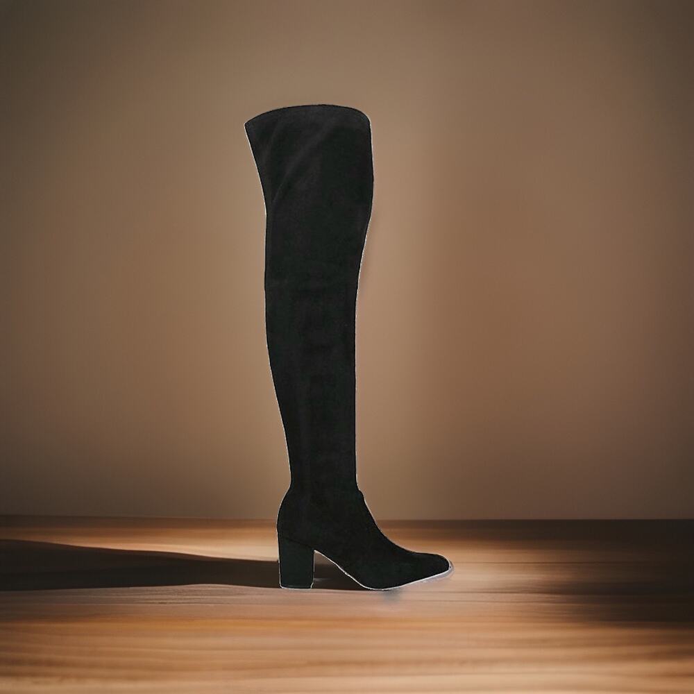 Steve Madden Women’s Suede Black Over The Knee Boot Size 10 New In Box.
